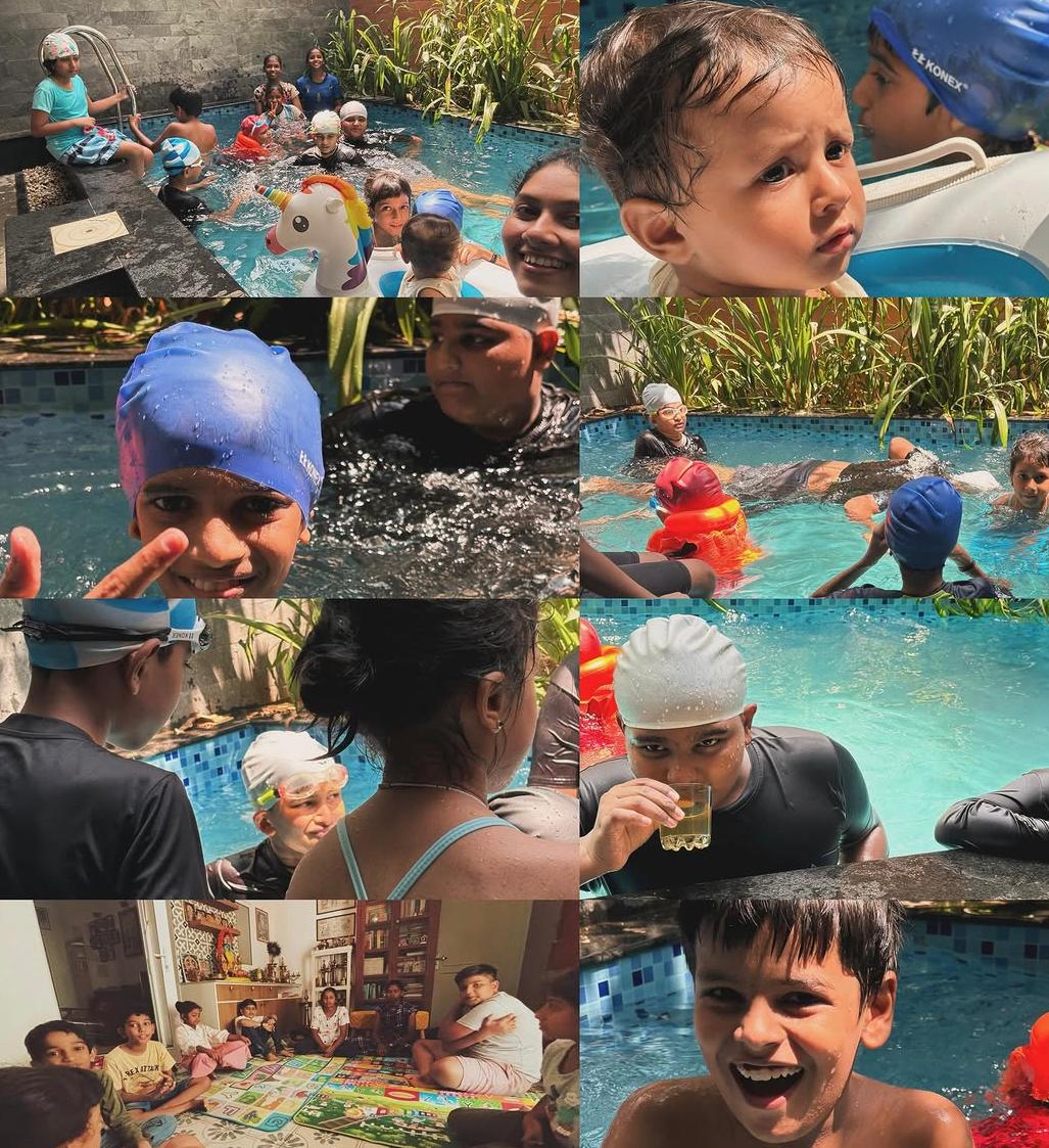 Swimming session for young learners